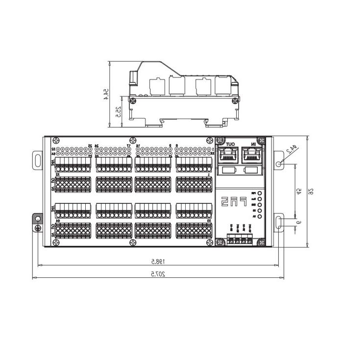 PROFINET protocol, IP20, 64DI/DO adaptive configuration, PNP, terminal type, RJ45 network port, remote module, 009A74